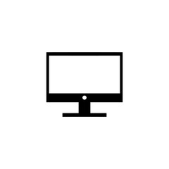 Computer monitor icon with simple and modern design 