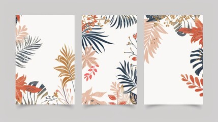 Templates for boho style cards. Great for invitations, greeting cards, graphic designs, greeting banners.