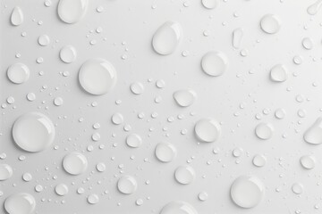 water drops on a white background.