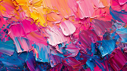 Bold strokes of color dance across canvas, shaping an abstract background full of vibrant energy. 