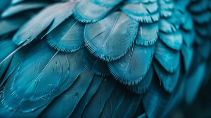 Fototapeta na wymiar Blue feather pigeon macro photo, texture or background