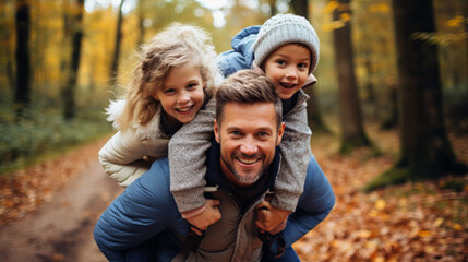 Fototapeta premium Family Adventure in the Countryside