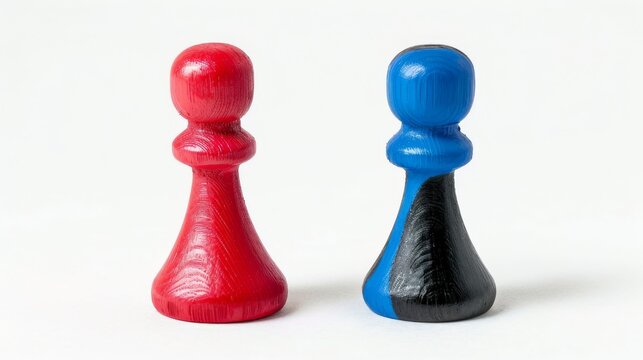 An image depicting rivalry between two people, isolated on a white background.