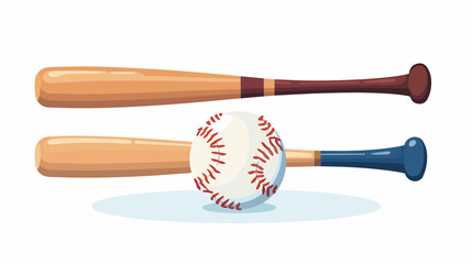 Baseball and Baseball bats on a white background sport