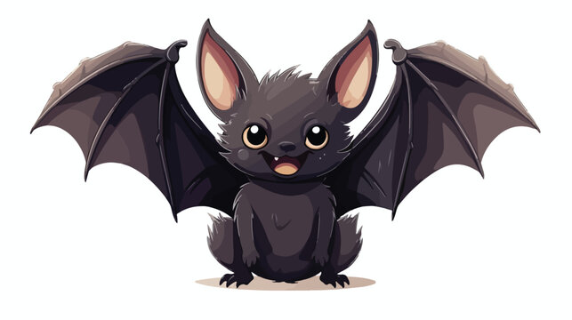 Bat character Vector illustration isolated on white background