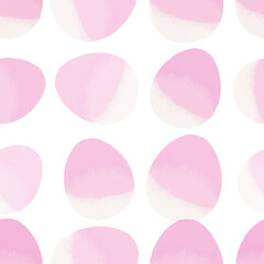 Seamless pattern with easter eggs, hand drawn illustration in watercolor style