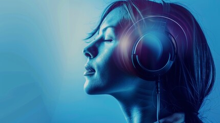 Train your mind for success with the help of binaural beats audio stimulation. . - obrazy, fototapety, plakaty