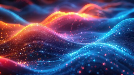 Fototapeta premium abstract particles in empty space. Futuristic bokeh background effect