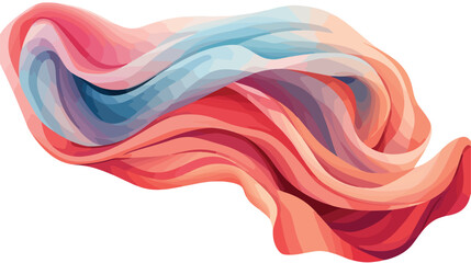 Beautiful colored scarf on a colored background vector
