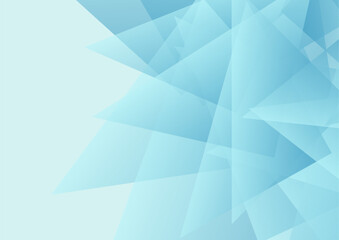 Light blue low poly shapes abstract tech geometric background. Vector design