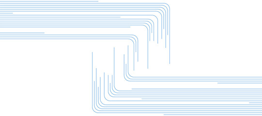 Blue white minimal lines abstract futuristic tech background. Vector digital art design - 787134985
