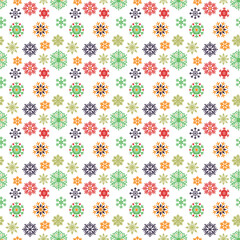a seamless pattern of colorful flowers on a white background
