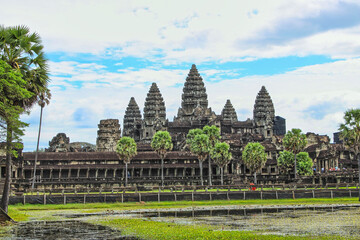 The ruins of the ancient Temple at Angkor Wat in Sieam Reap, Cambodia