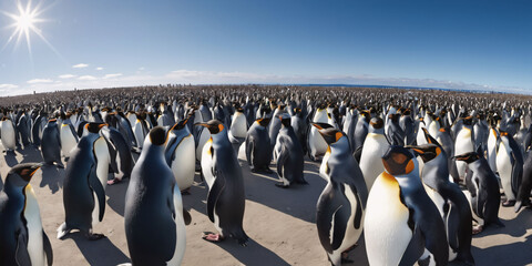 penguin colony on the rocks