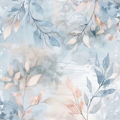 Soft watercolor backgrounds in muted tones of dusty blue, pale blush, warm gray, and more. Perfect for elegant design projects. - obrazy, fototapety, plakaty