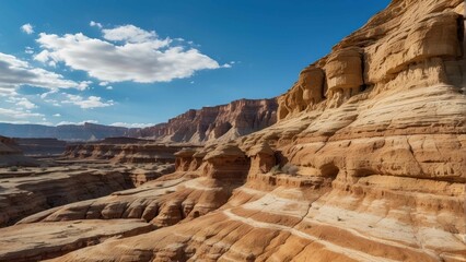 Canyon landscape with winding dirt road