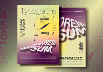 Bold Typography Conference Poster - obrazy, fototapety, plakaty