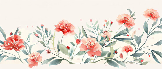 Fototapeta na wymiar a painting of a bunch of flowers on a white background