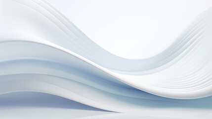 Abstract white and blue wavy lines on a light background.
