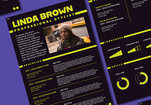 Lime Green Professional Stylist Resume