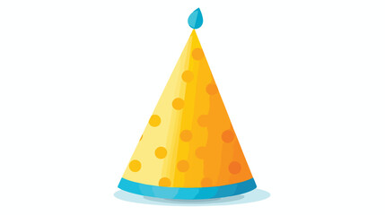 Birthday party hat icon flat colors Vector Illustration