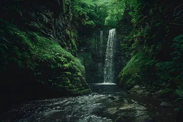Foto op Canvas waterfall in the forest © Nature creative