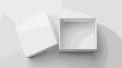 Blank product box packaging on white background flat