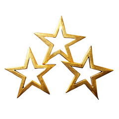 gold stars collection isolated