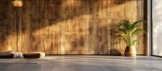 abstract wall texture made from bamboo background - Powered by Adobe