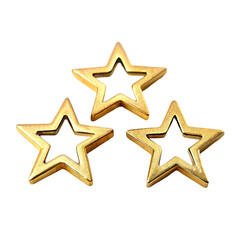 gold stars collection isolated