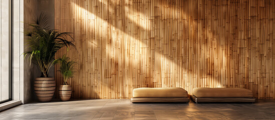 abstract wall texture made from bamboo background