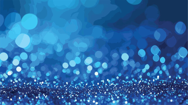 Blue background with bright glitters and sparkles on