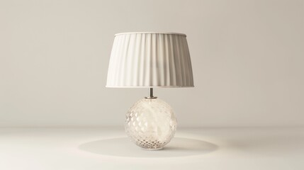 Blank mockup of a gl table lamp with a crystal base and velvet lampshade. . - obrazy, fototapety, plakaty
