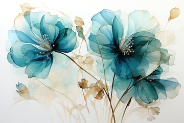 Seamless pattern, abstract art. Watercolor painting, children's wallpaper. Hand drawn plants. Palms, rainforest, leaves, flowers. modern Art. Prints, wallpapers, posters, cards, murals