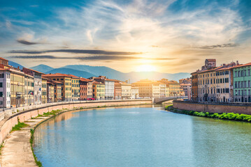 Evening sun in Pisa