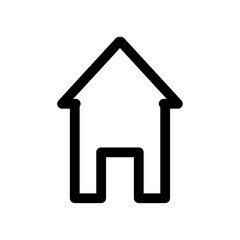 Home line icon. House outline sign. Editable stroke. Vector graphics
