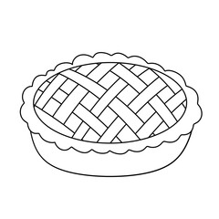 Cartoon Pie line Icon.