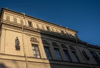 The wall of an ancient stone building.