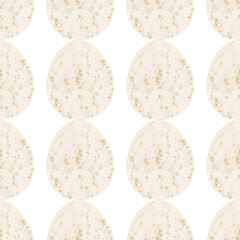 Seamless pattern with easter eggs, hand drawn illustration in watercolor style