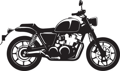 motorbike black silhouette vector art design illustration