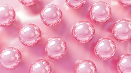 Pink spheres on a pink background