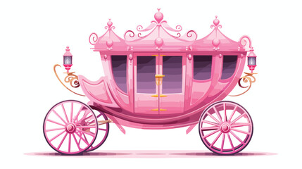 Pink carriage Vector illustration isolated
