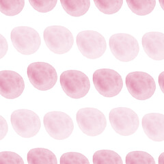 Seamless pattern with easter eggs, hand drawn illustration in watercolor style