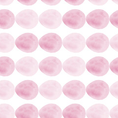 Seamless pattern with easter eggs, hand drawn illustration in watercolor style