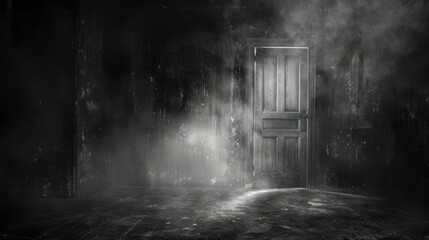The door is dark, magical, mysterious, fantastic, and filled with sadness. - obrazy, fototapety, plakaty