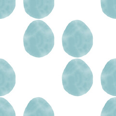 Seamless pattern with easter eggs, hand drawn illustration in watercolor style