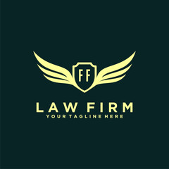 FF initials design modern legal attorney law firm lawyer advocate consultancy business logo vector