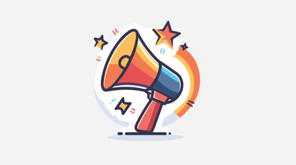 Powerful Megaphone Design Logo Vector Effective