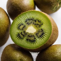 Poster High-quality kiwi fruit picture on white background © OMAR