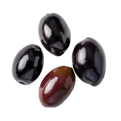 Olives cutout isolated from above with transparent background